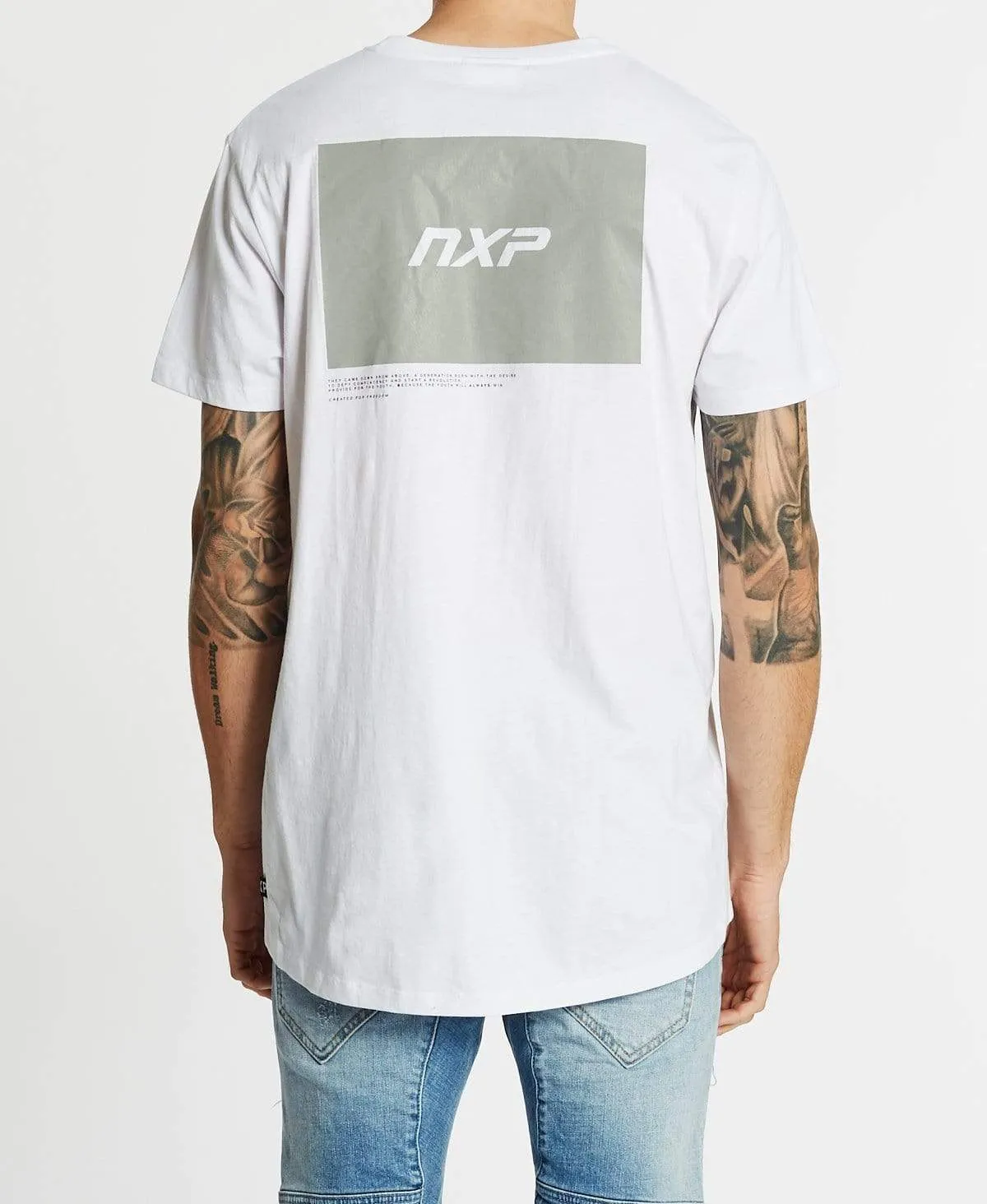 Empire State Scoop Back T-Shirt White sold by Neverland