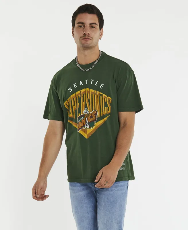 Beveled Seattle Supersonics T-Shirt Faded Green sold by Neverland