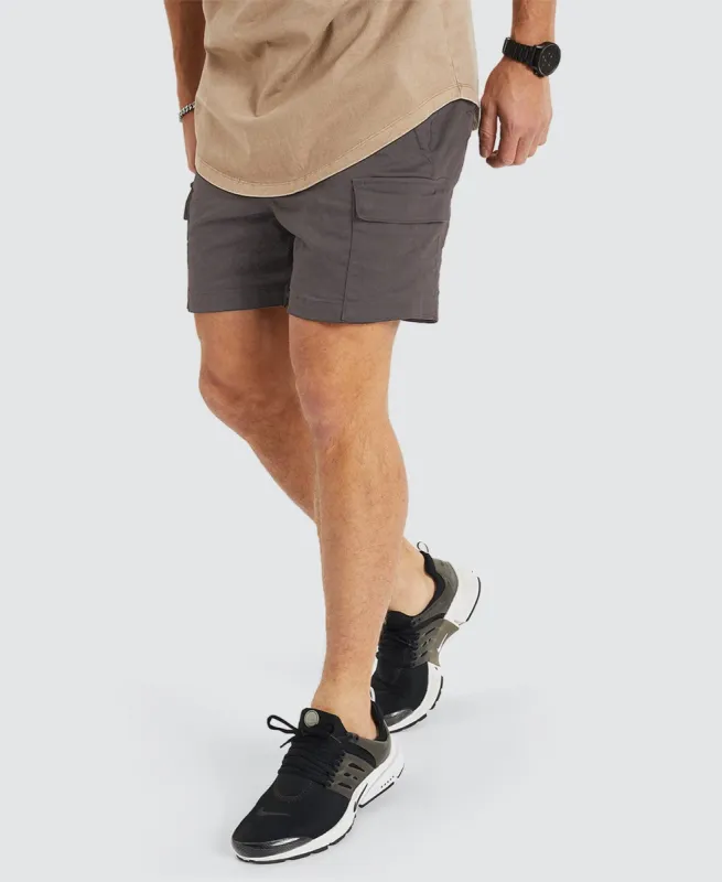 Rampage Cargo Shorts Asphalt Grey made by Neverland