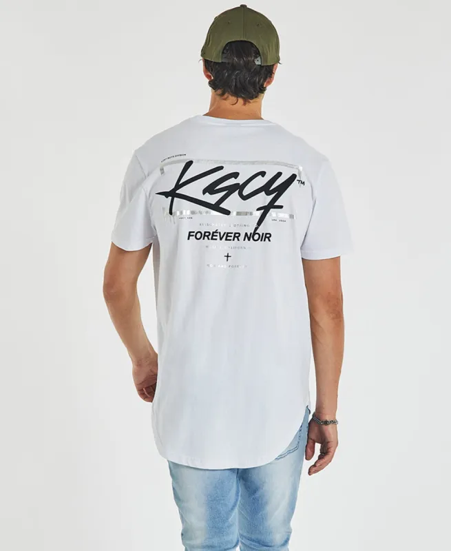 Academy Dual Curved T-Shirt White sold by Neverland