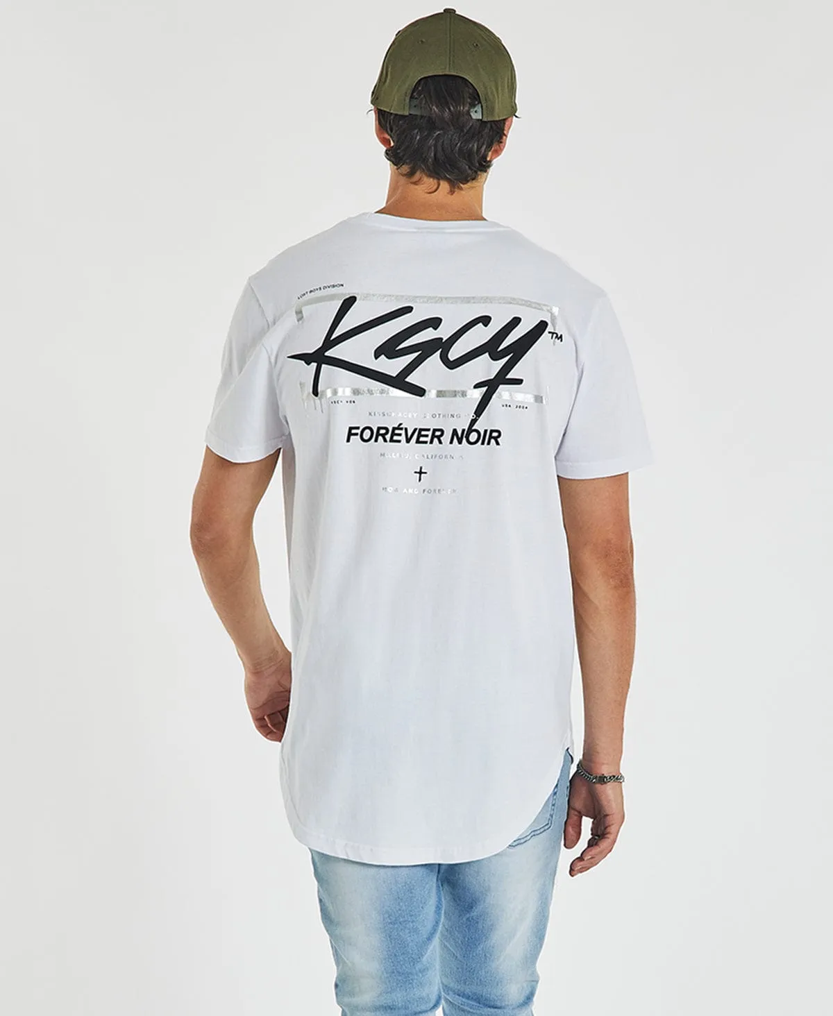 Academy Dual Curved T-Shirt White sold by Neverland