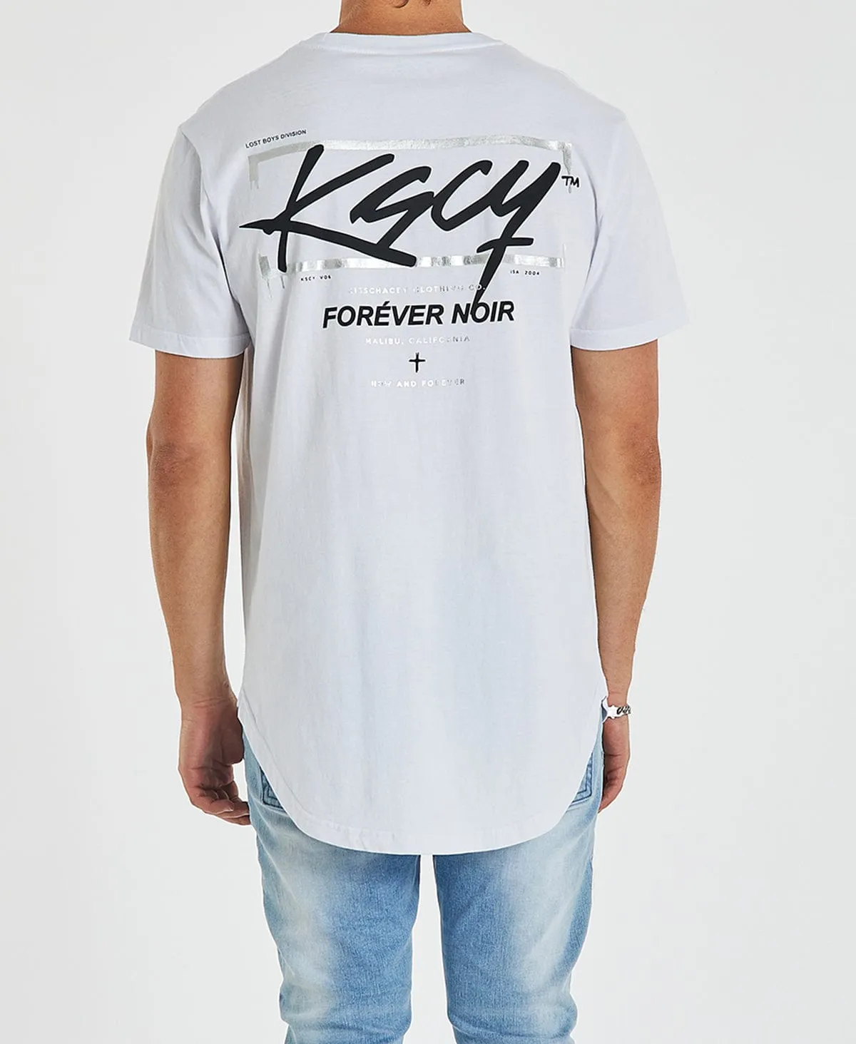 Academy Dual Curved T-Shirt White sold by Neverland product image thumbnail 5