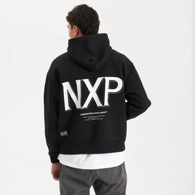 Diagram Heavy Box Fit Hoodie Jet Black sold by Neverland