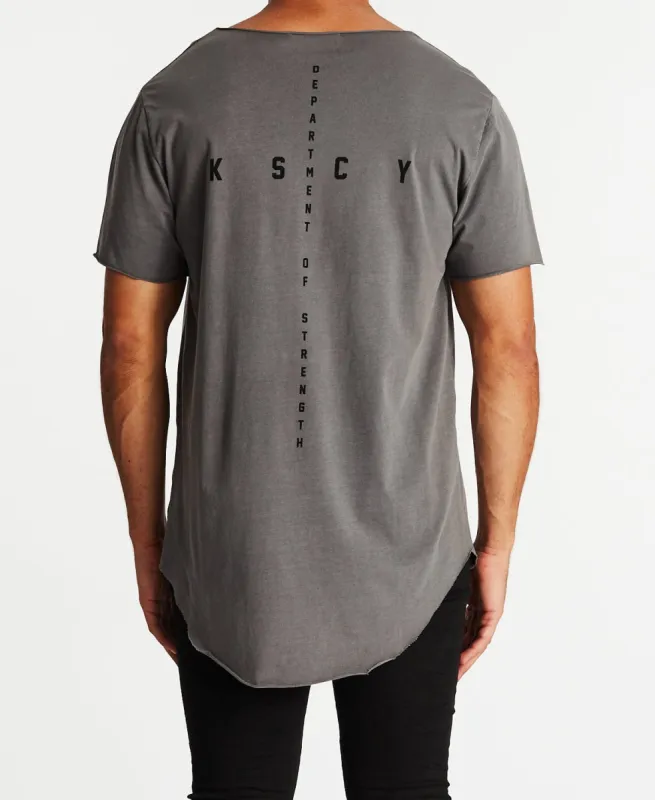 Nemesis Raw V-Neck T-Shirt Pigment Charcoal sold by Neverland