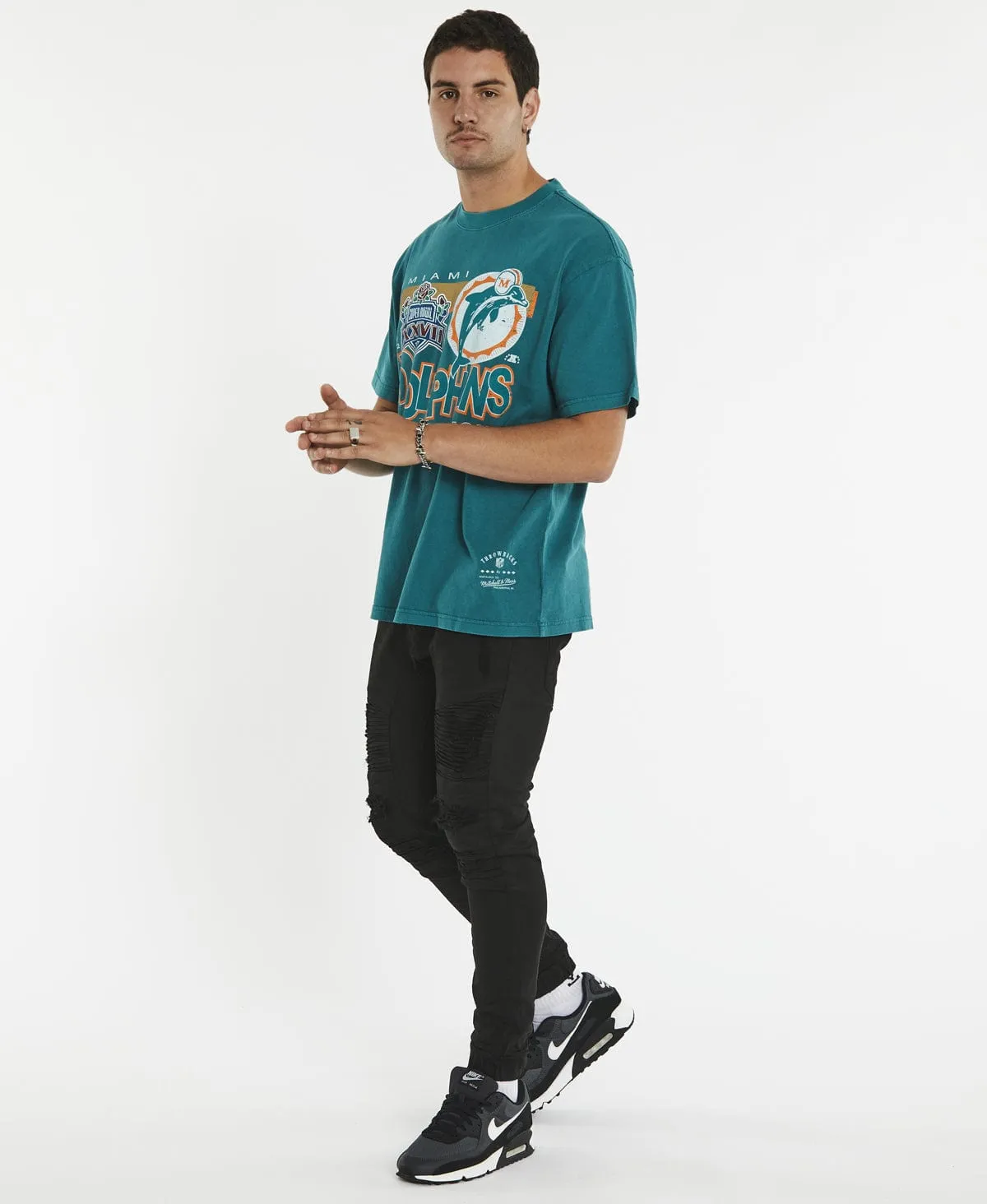 Vintage Superbowl Champion Dolphins T-Shirt Faded Teal sold by Neverland product image thumbnail 4