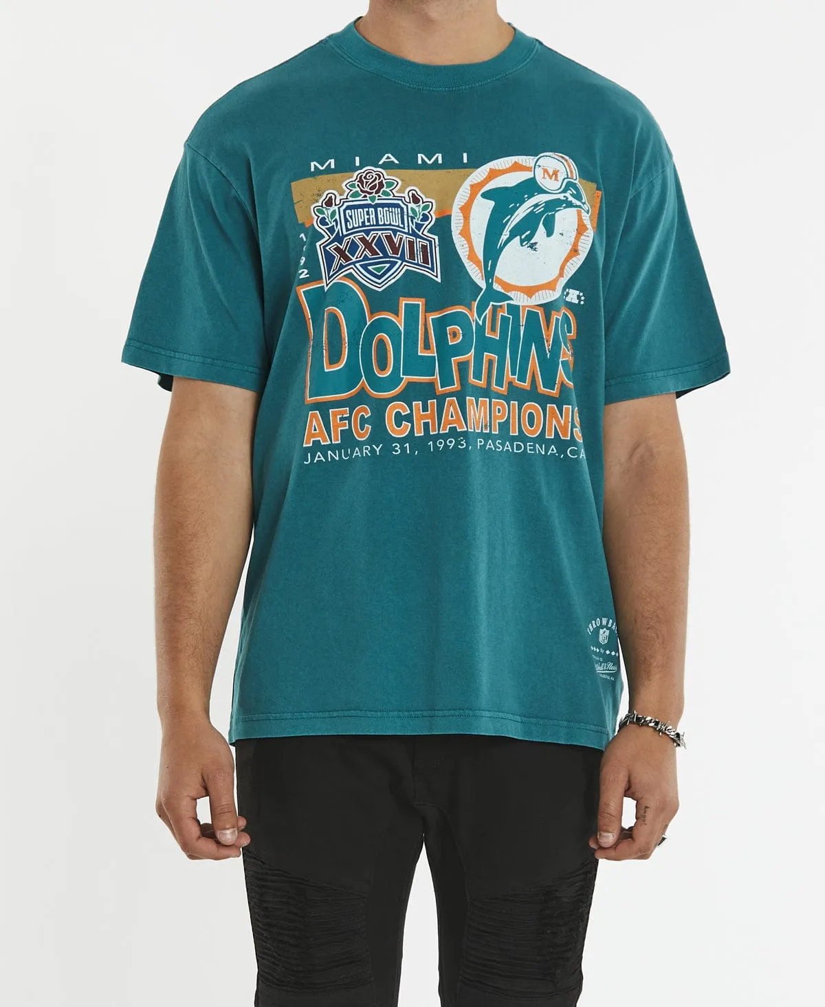 Vintage Superbowl Champion Dolphins T-Shirt Faded Teal sold by Neverland product image thumbnail 2