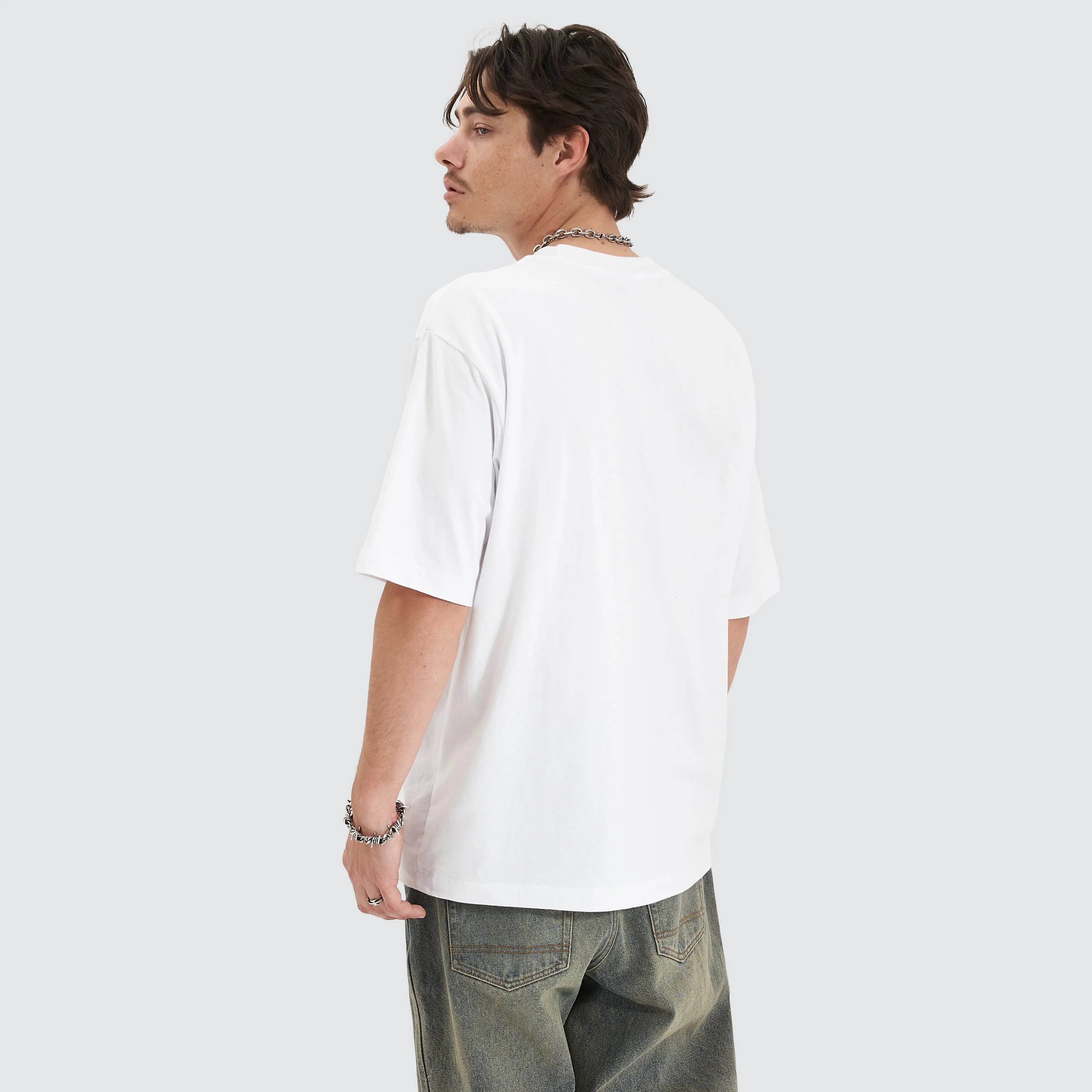 Moonlit Heavy Oversized Tee White sold by Neverland product image thumbnail 3