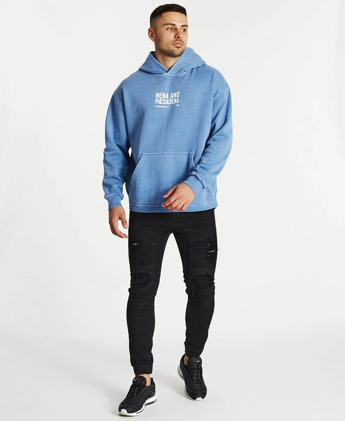 Invisible Relaxed Hoodie Pigment Dusty Blue sold by Neverland product image thumbnail 4