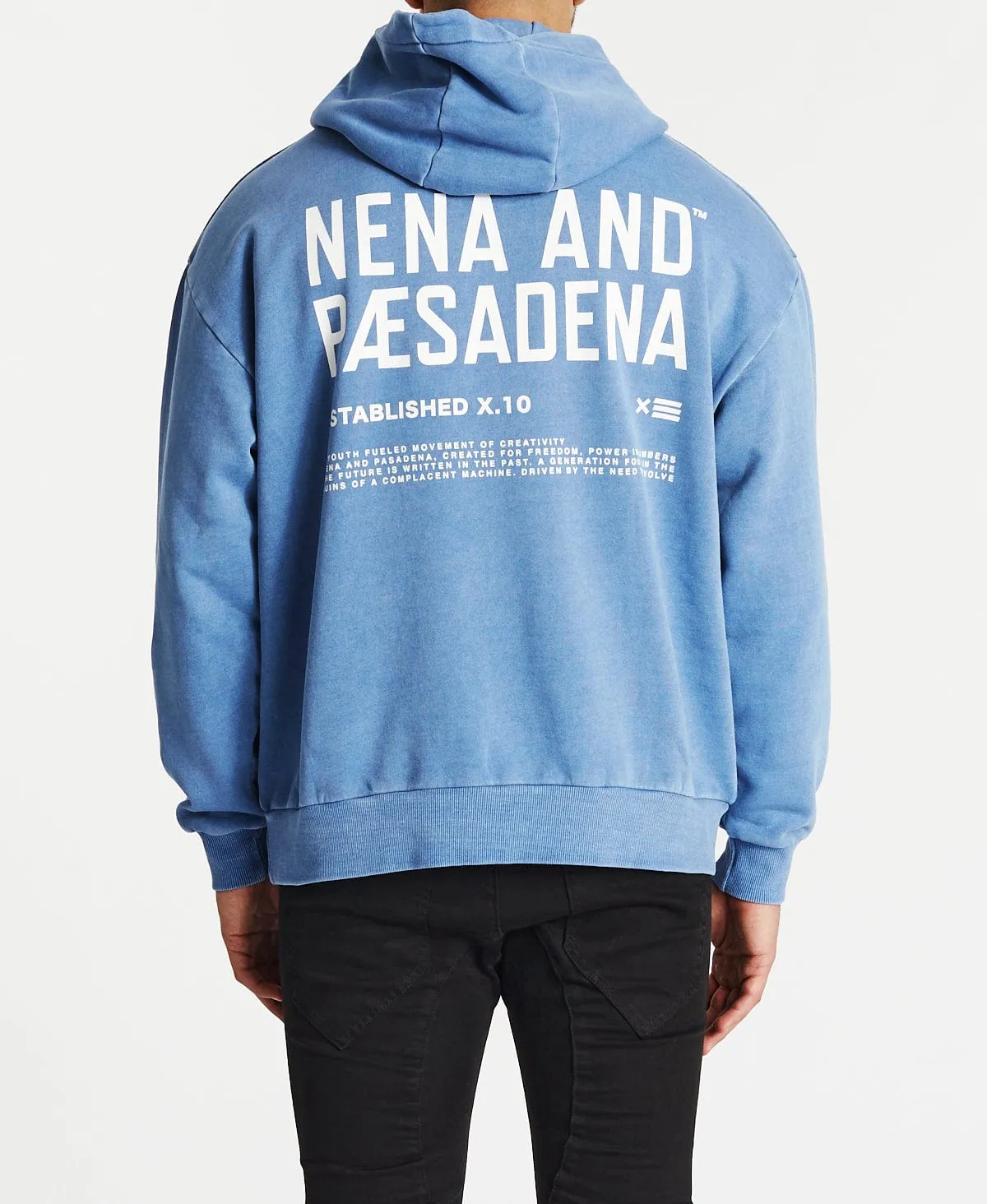 Invisible Relaxed Hoodie Pigment Dusty Blue sold by Neverland