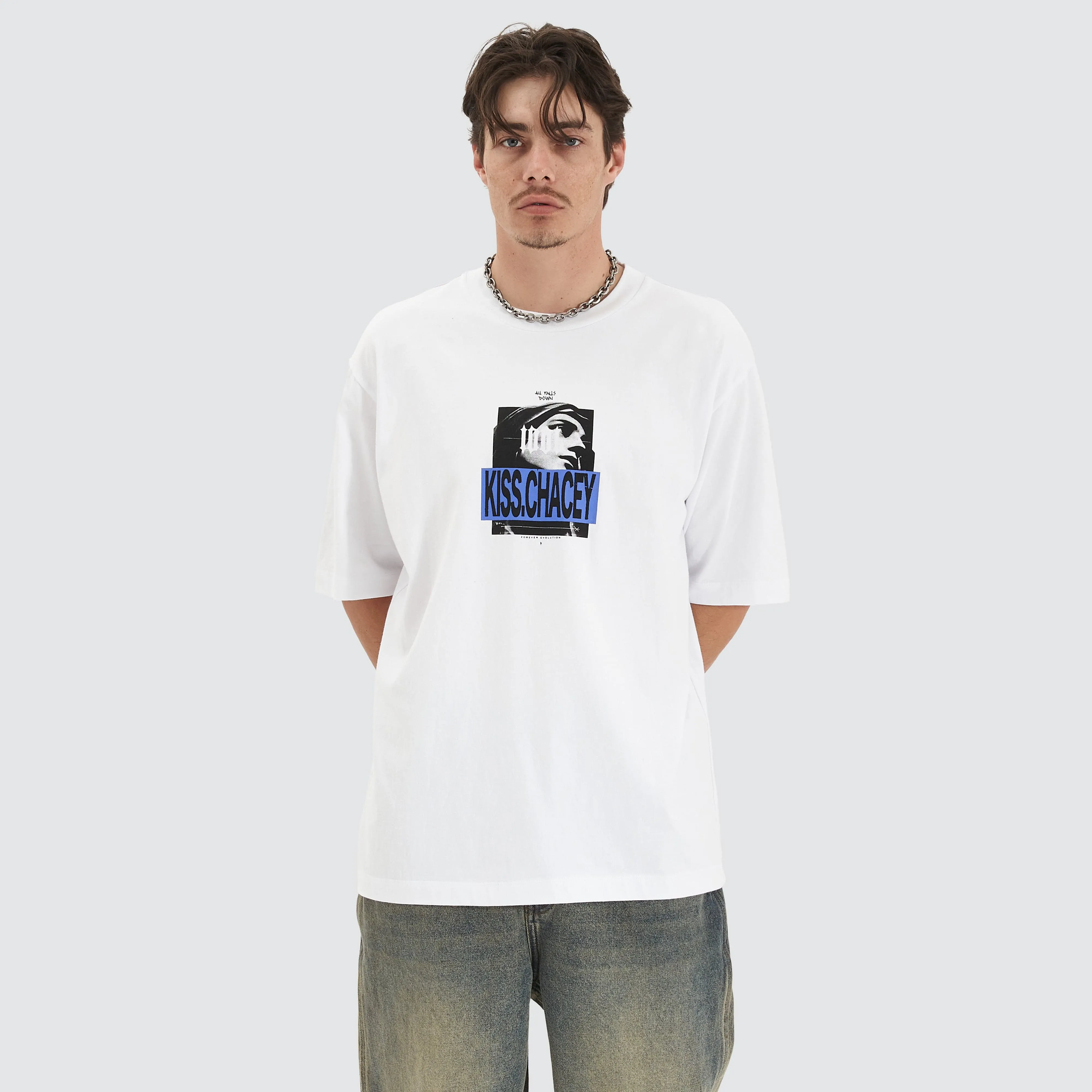 Moonlit Heavy Oversized Tee White sold by Neverland product image thumbnail 5