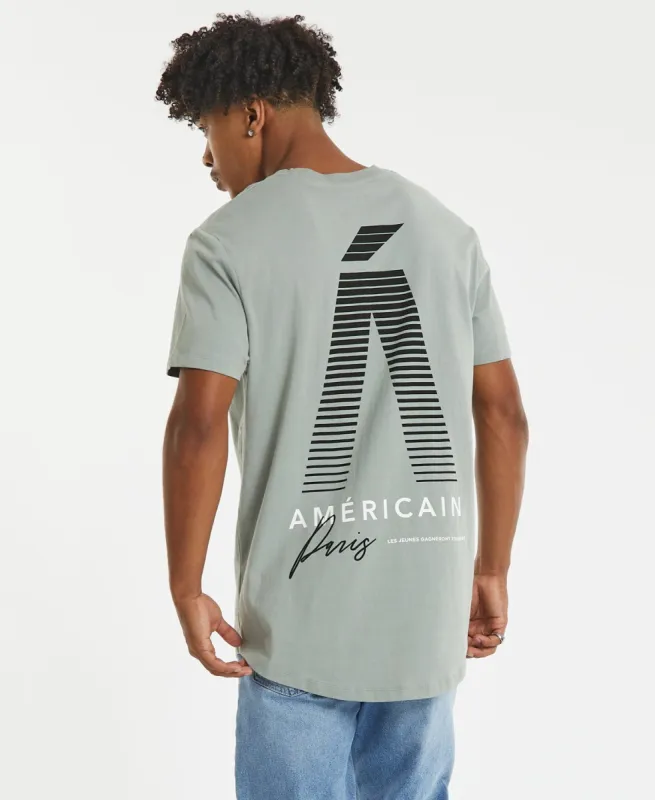 Harmony Dual Curved T-Shirt Shadow Grey sold by Neverland