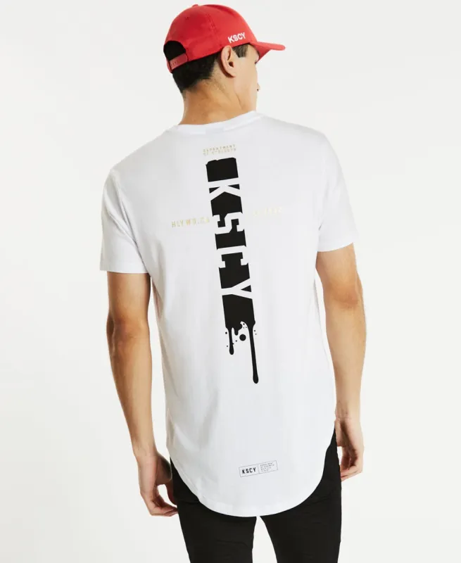 Shake Dual Curved T-Shirt White sold by Neverland