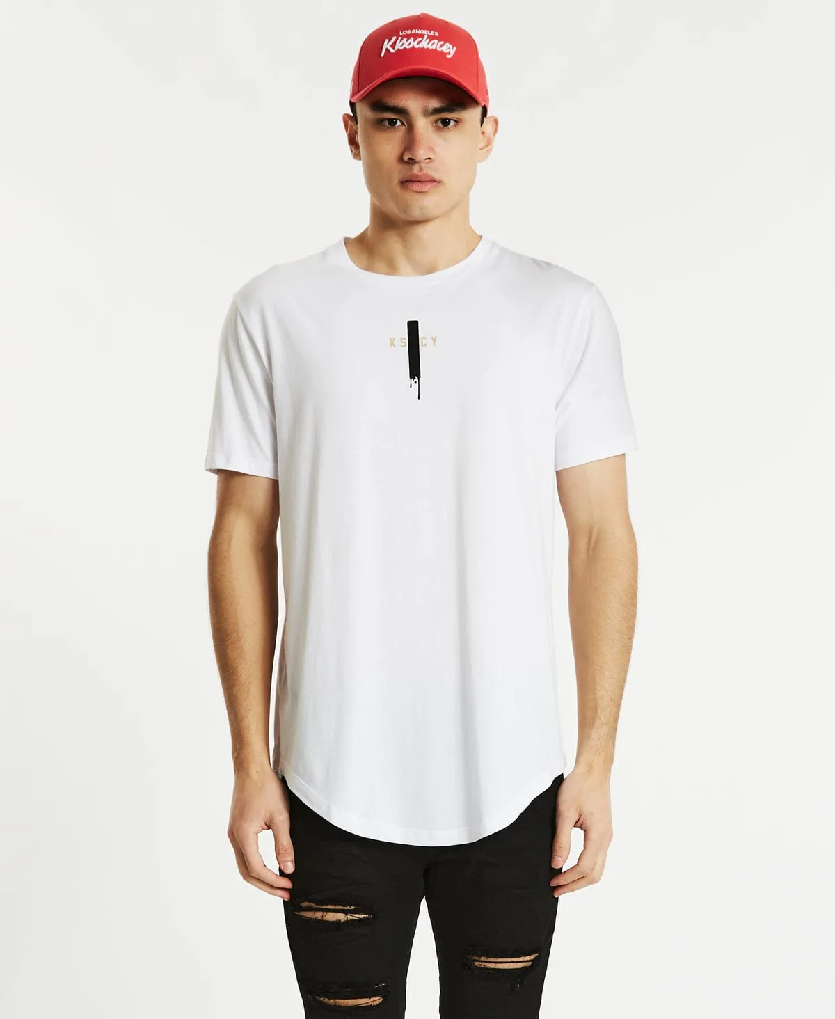Shake Dual Curved T-Shirt White sold by Neverland product image thumbnail 4