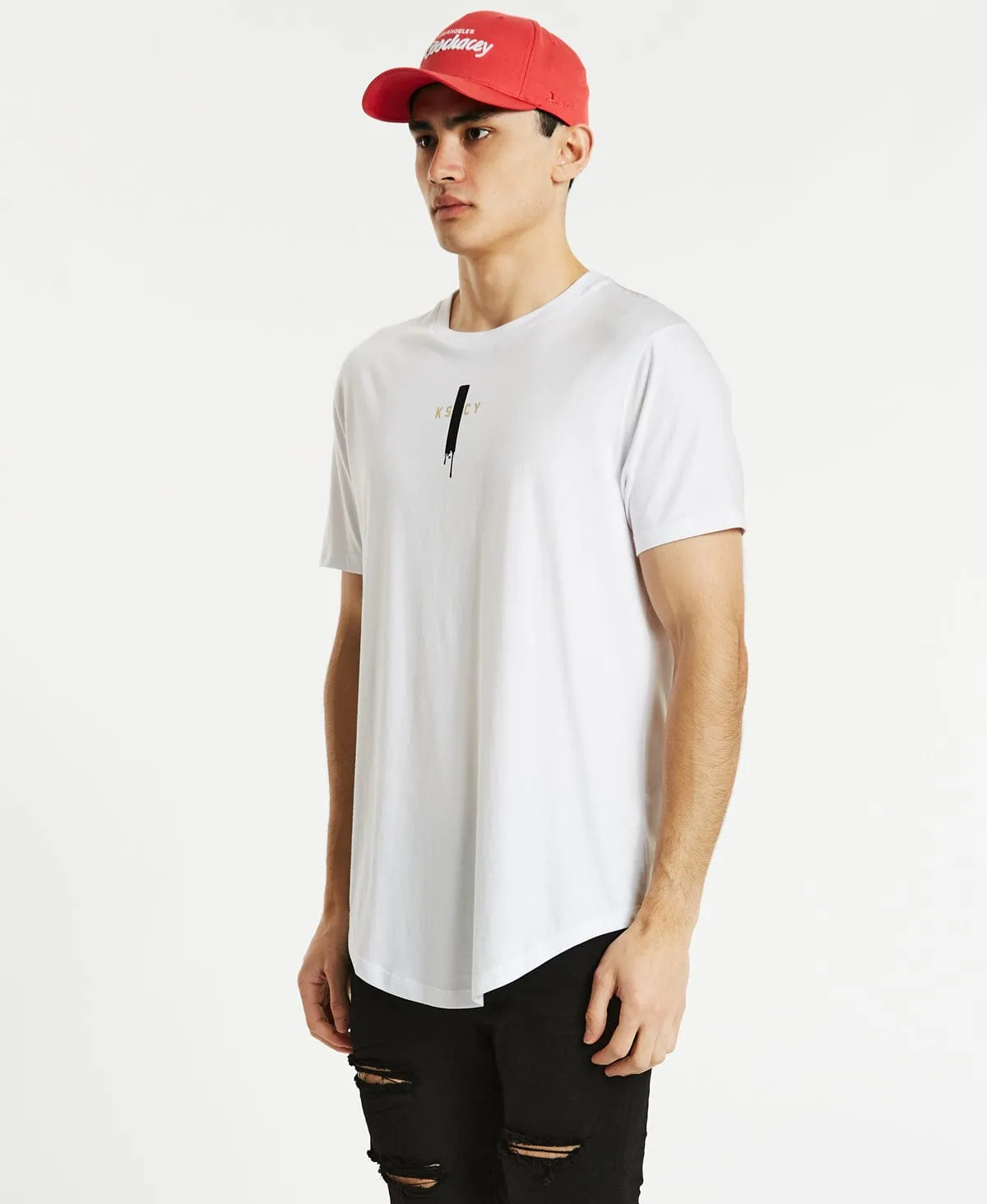 Shake Dual Curved T-Shirt White sold by Neverland product image thumbnail 5