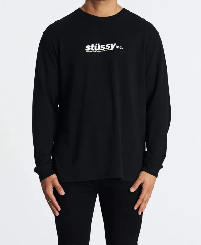 Stussy Cities Long Sleeve T-Shirt Black sold by Neverland