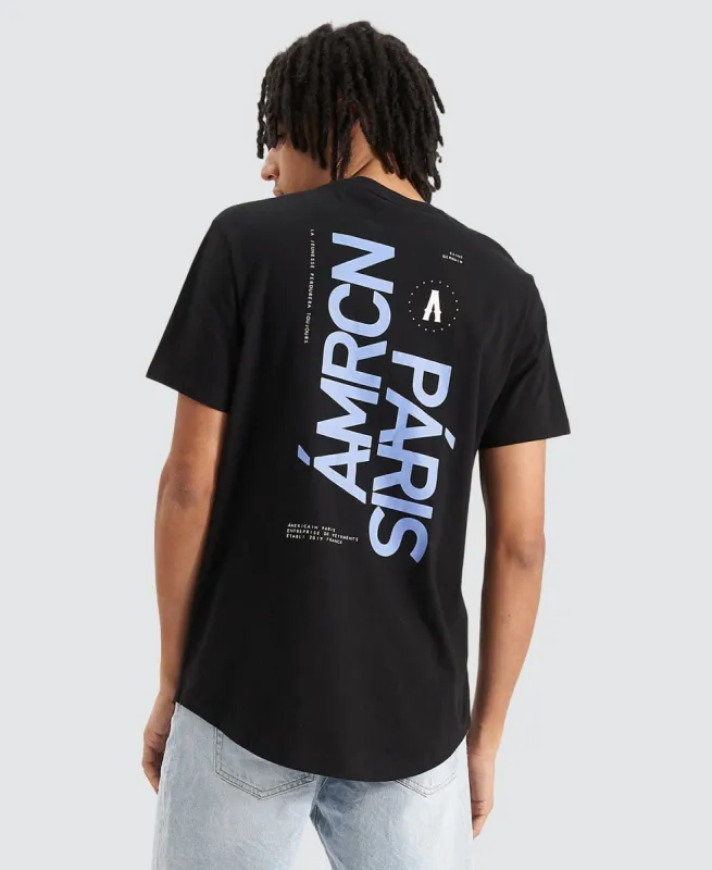 Palais Dual Curved Hem T-Shirt Jet Black sold by Neverland