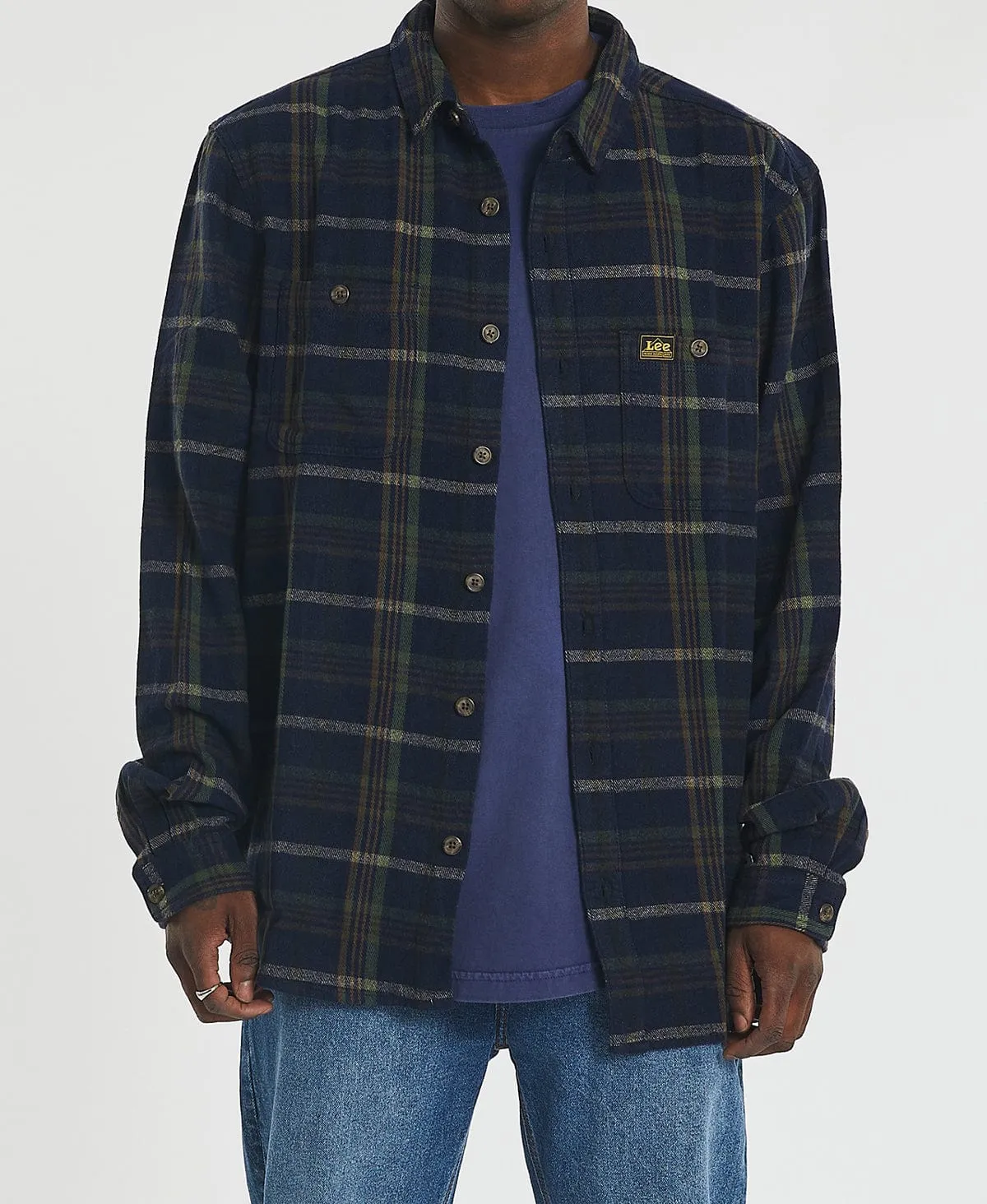 Trade Shirt Navy Green Check sold by Neverland product image thumbnail 2