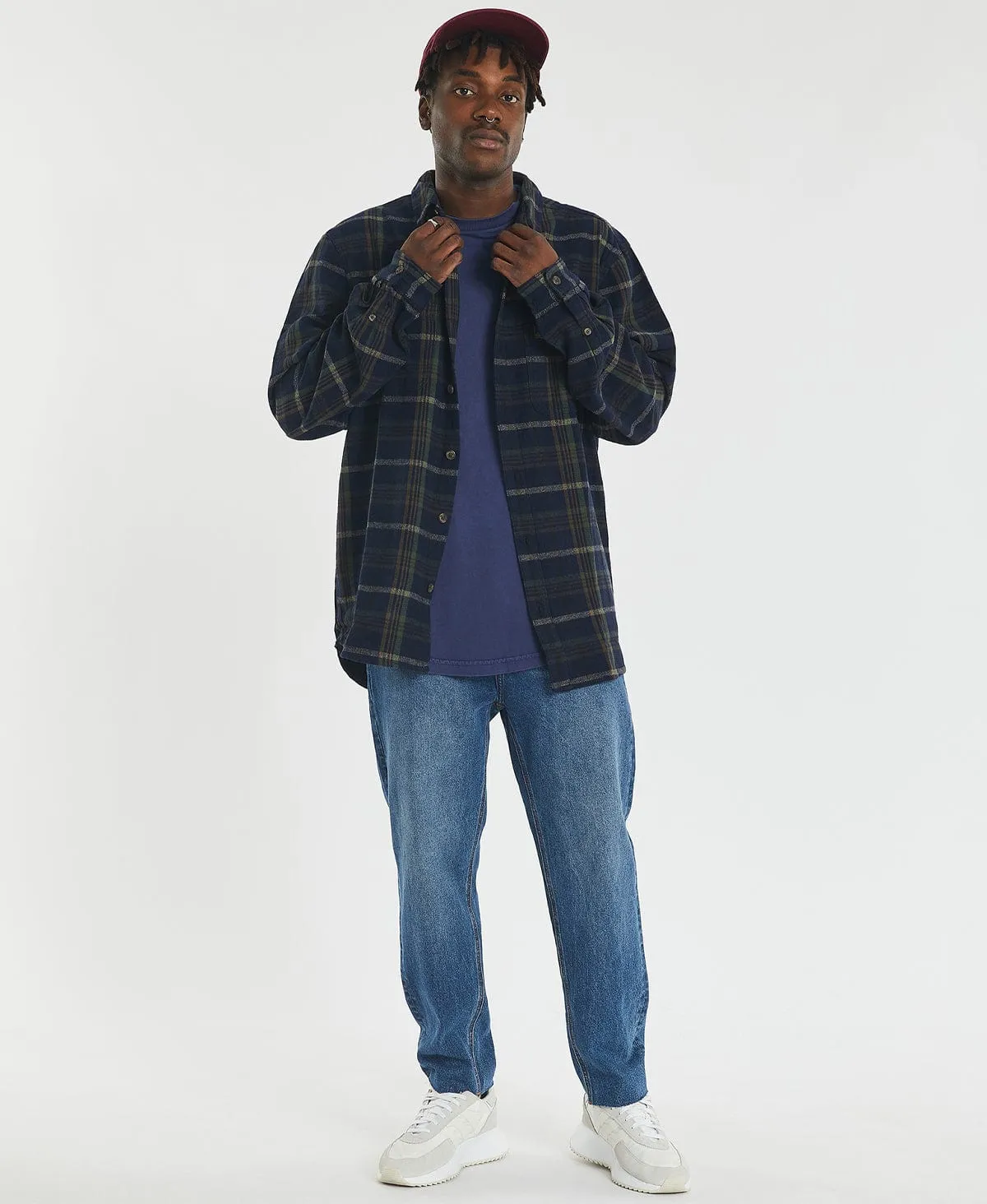 Trade Shirt Navy Green Check sold by Neverland product image thumbnail 4