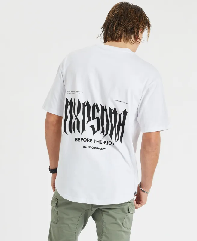 Odessa Heavy Box Fit Scoop T-Shirt White sold by Neverland