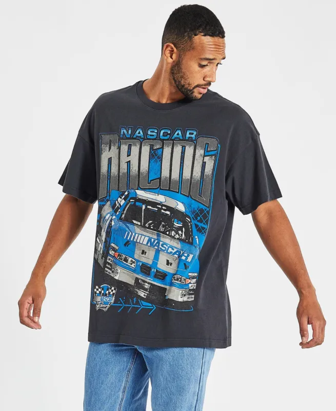 Blue Neon Racing T-Shirt Vintage Black sold by Neverland