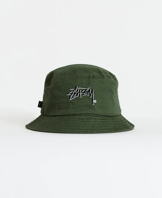 Stock Shadow Bucket Hat Forest Green made by Stussy