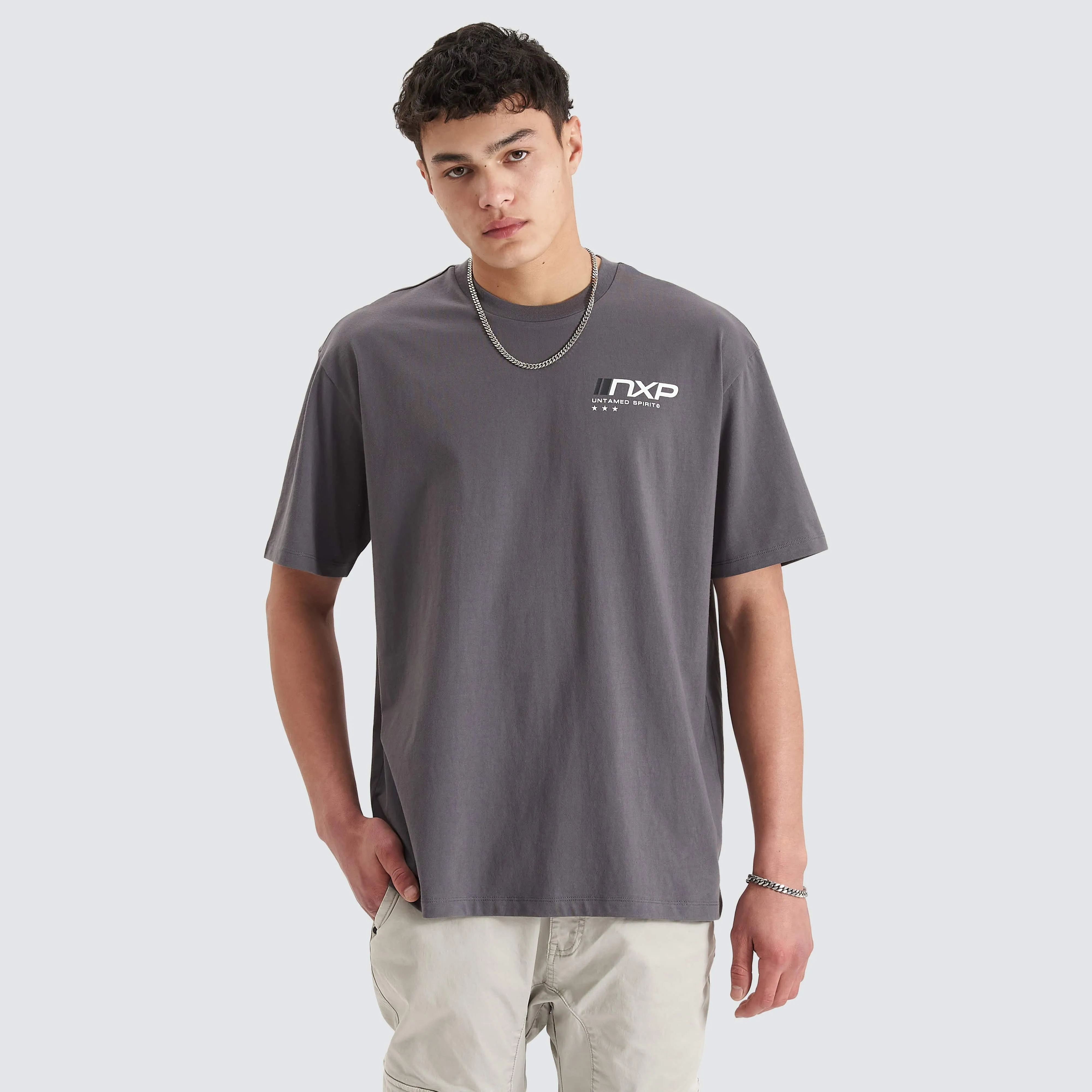 Dynamic Heavy Box Fit Tee Asphalt sold by Neverland product image thumbnail 2