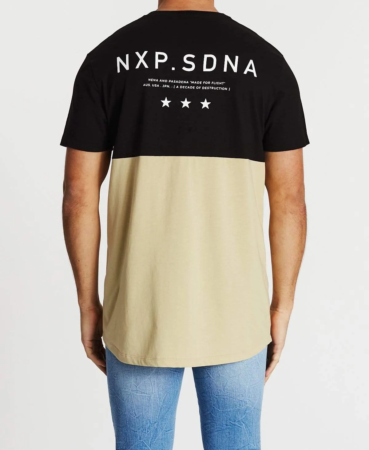 Worldwide Scoop Back T-Shirt Jet Black sold by Neverland