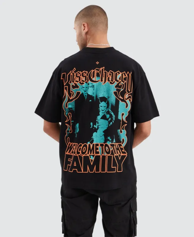 Family Heavy Street Fit T-Shirt Jet Black sold by Neverland
