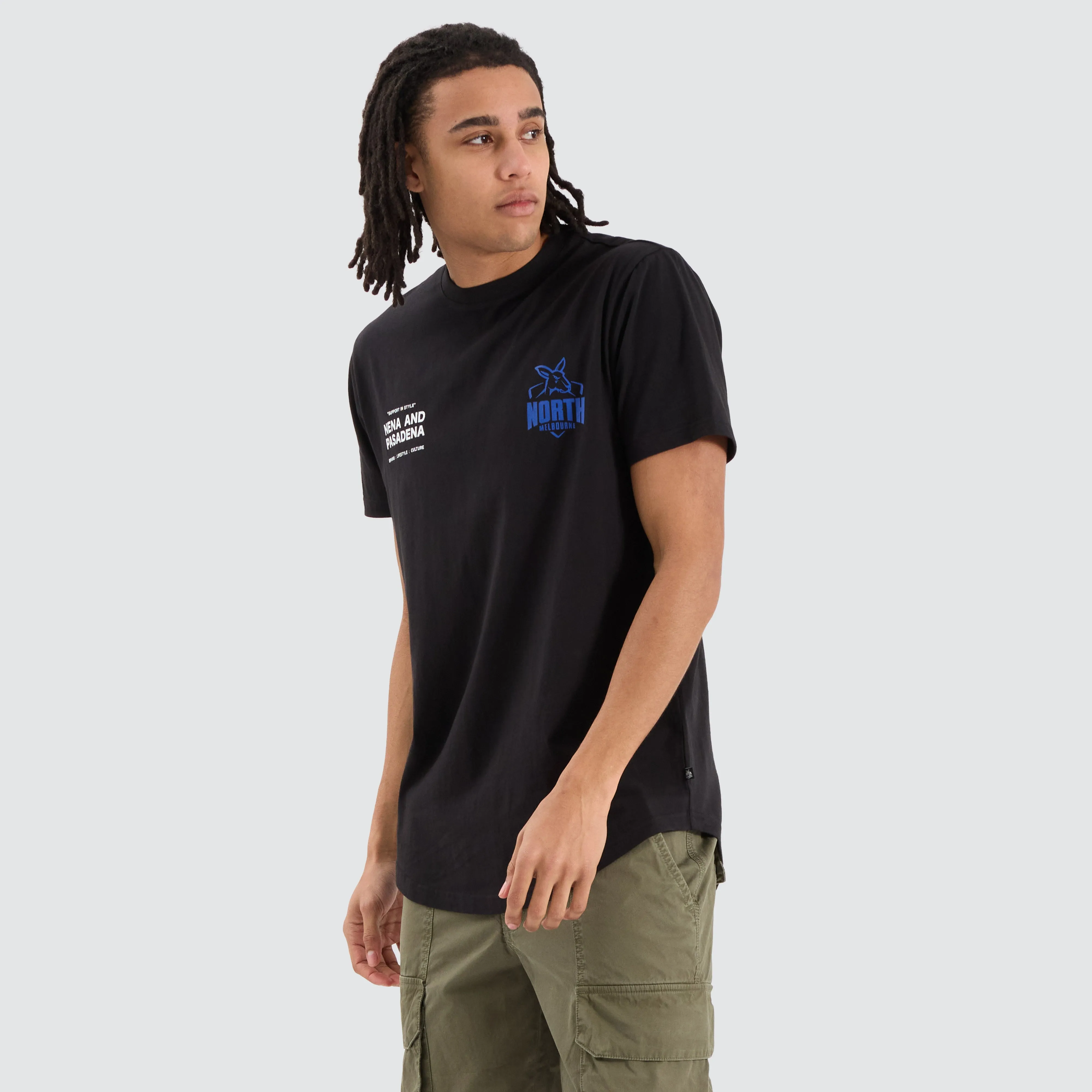North Melbourne Kangaroos AFL Dual Curved Tee Jet Black sold by Neverland product image thumbnail 5