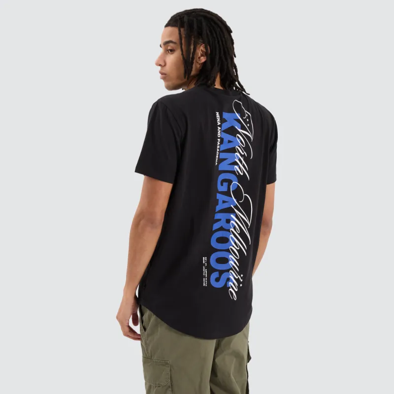 North Melbourne Kangaroos AFL Dual Curved Tee Jet Black sold by Neverland