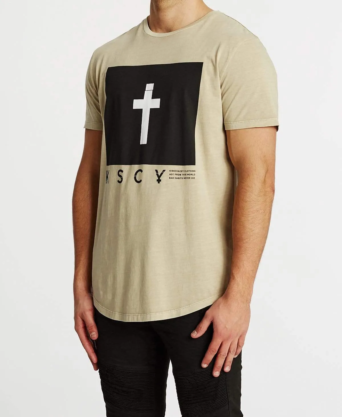 Grafton Dual Curved T-Shirt Pigment Sand sold by Neverland product image thumbnail 3