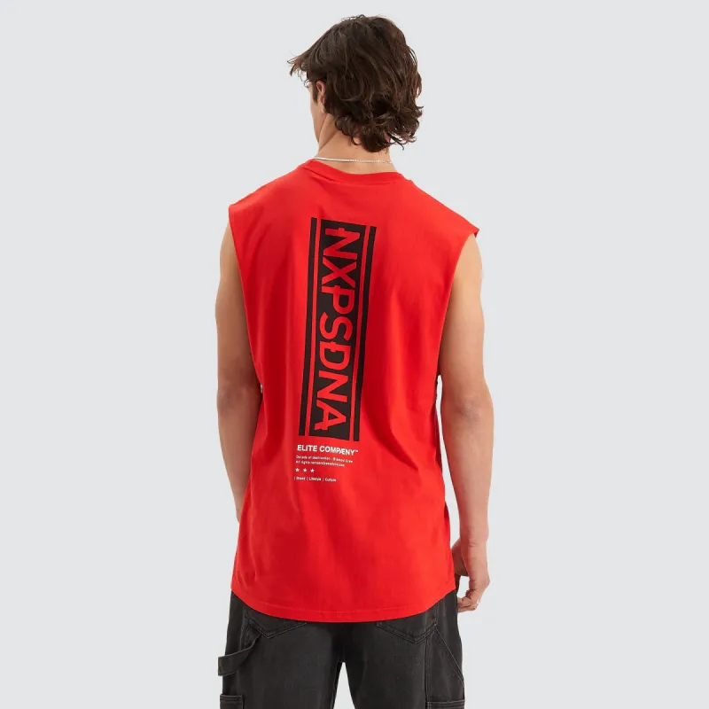 Coupe Scoop Back Muscle Tee Poppy Red sold by Neverland