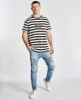 Break Cape Back T-Shirt Black/White Stripe sold by Neverland