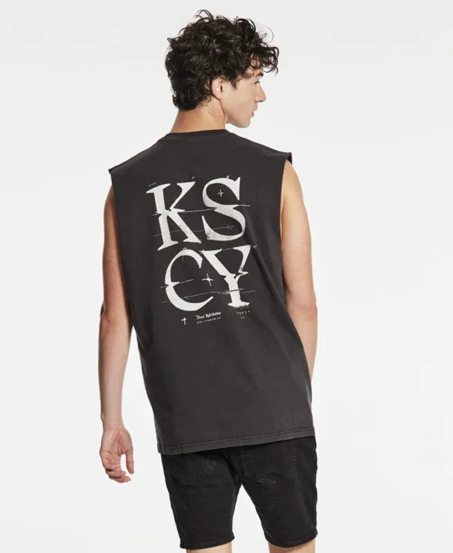 Retribution Rock Fit Muscle Tee Pigment Black sold by Neverland