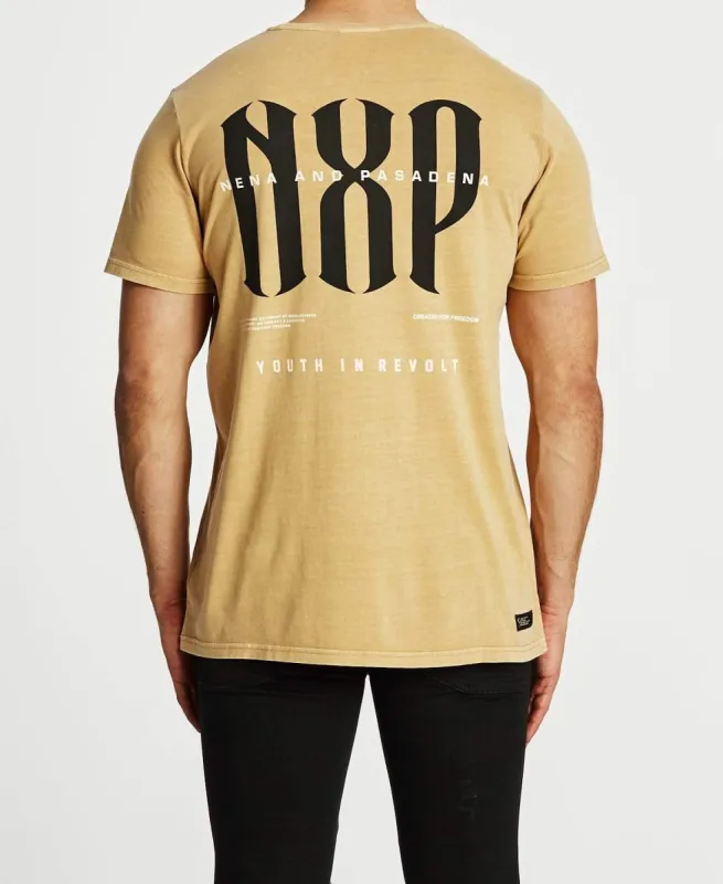 Youth Step Hem T-Shirt Pigment Tan sold by Neverland
