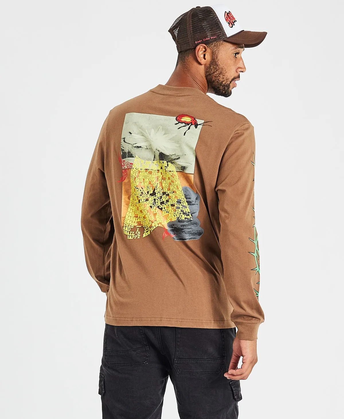 Vine Long Sleeve T-Shirt Sunburn Orange sold by Neverland