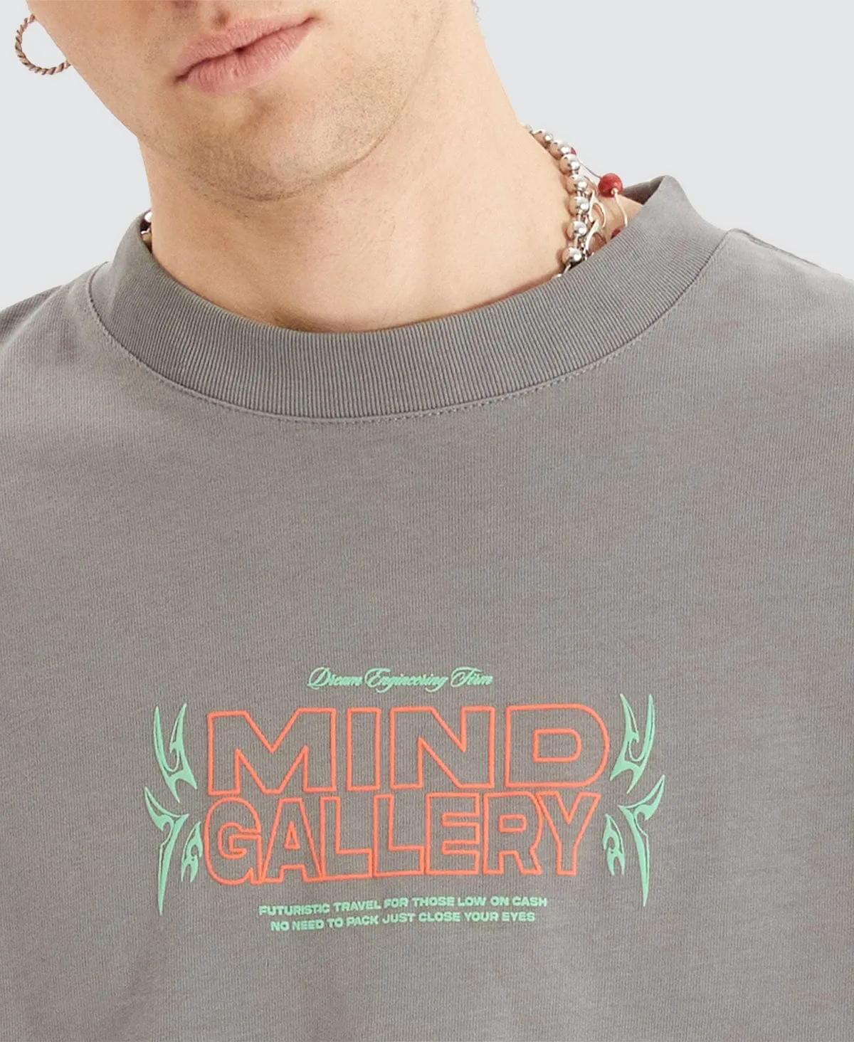 Trip Extra Heavy Street Tee Smoke Grey sold by Neverland product image thumbnail 4