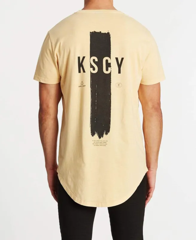 Crash And Burn Dual Curved T-Shirt Acid Sunburst sold by Neverland