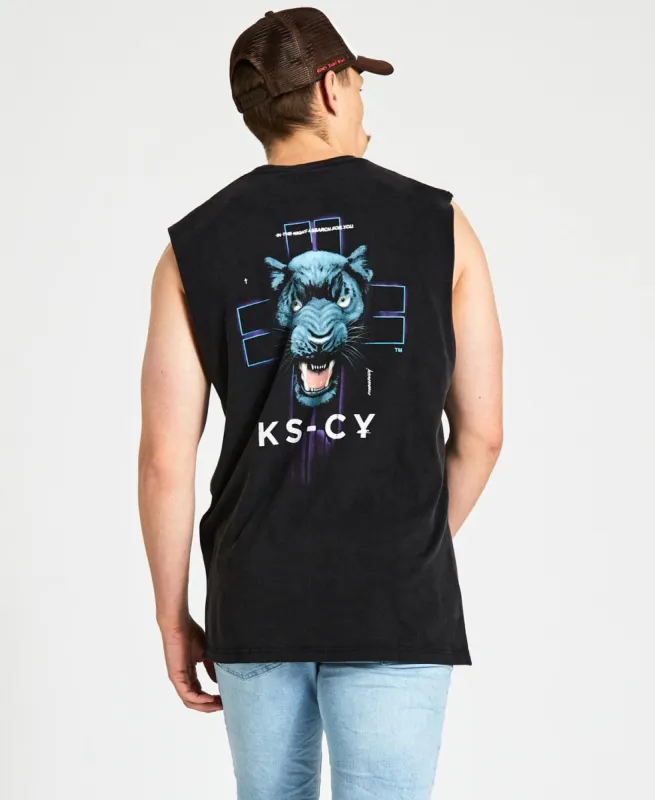 Narayan Relaxed Muscle Tee Mineral Black sold by Neverland