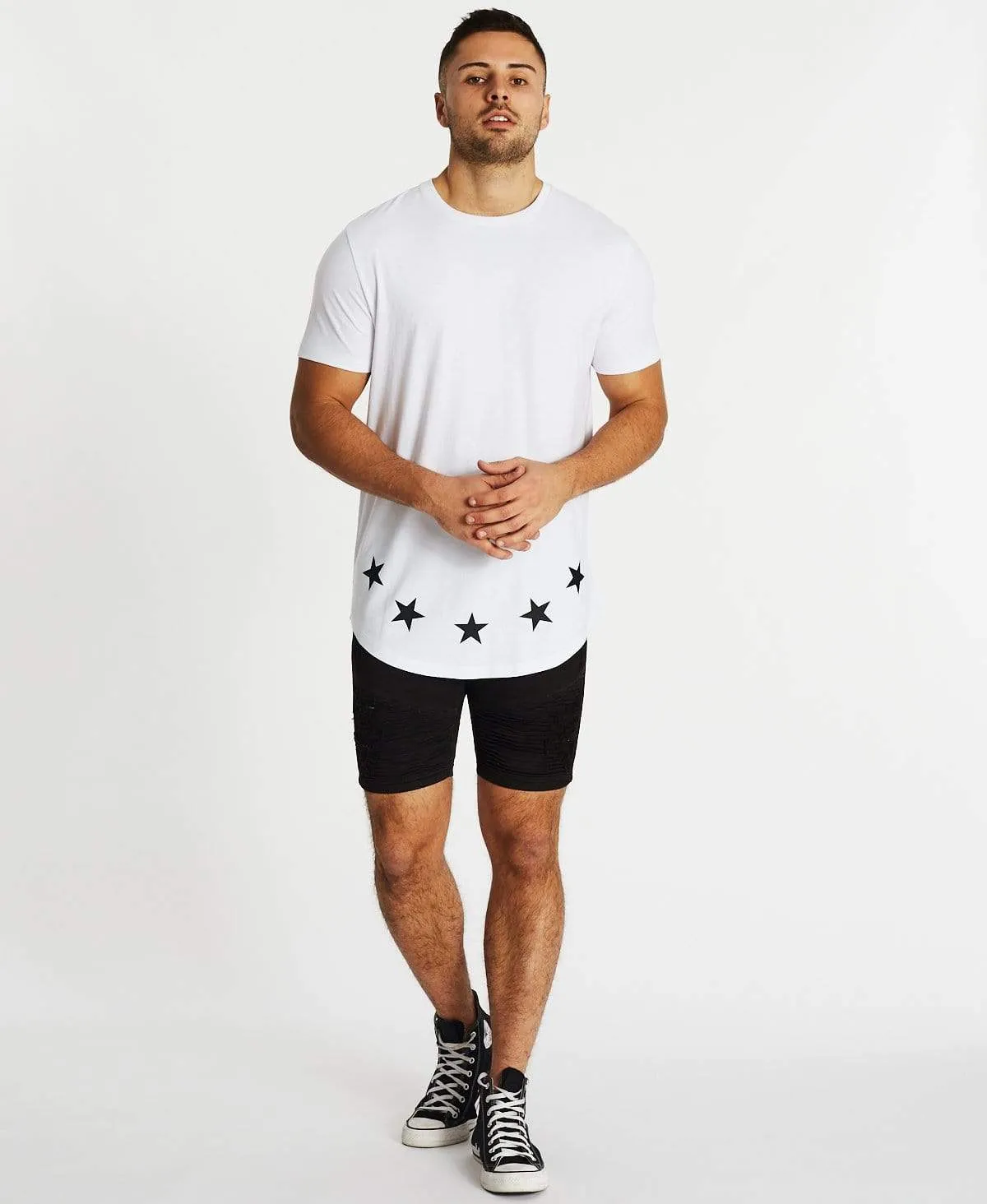 Desole Dual Curved T-Shirt White sold by Neverland product image thumbnail 4