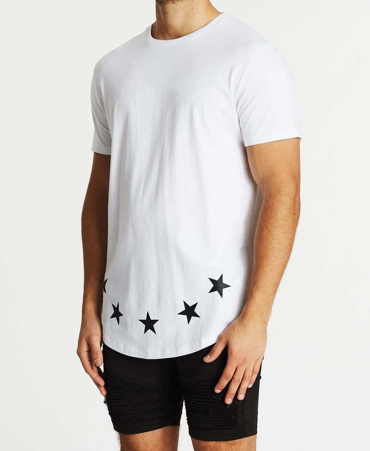 Desole Dual Curved T-Shirt White sold by Neverland product image thumbnail 3