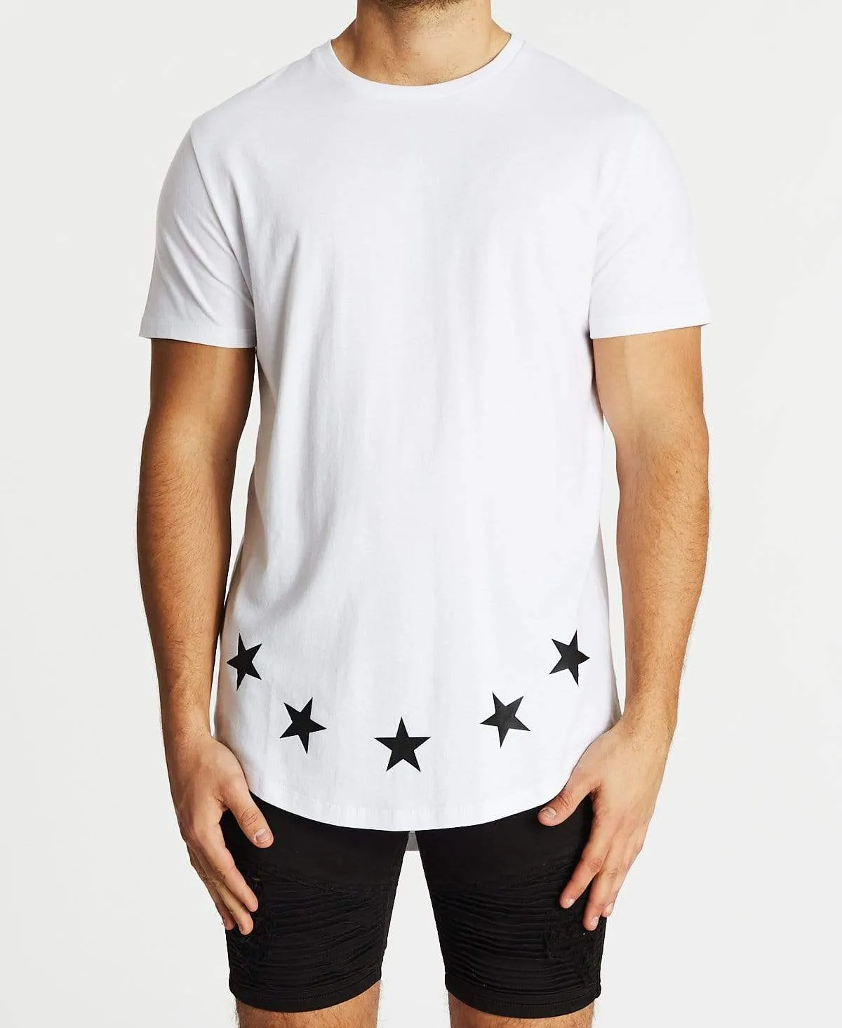 Desole Dual Curved T-Shirt White sold by Neverland