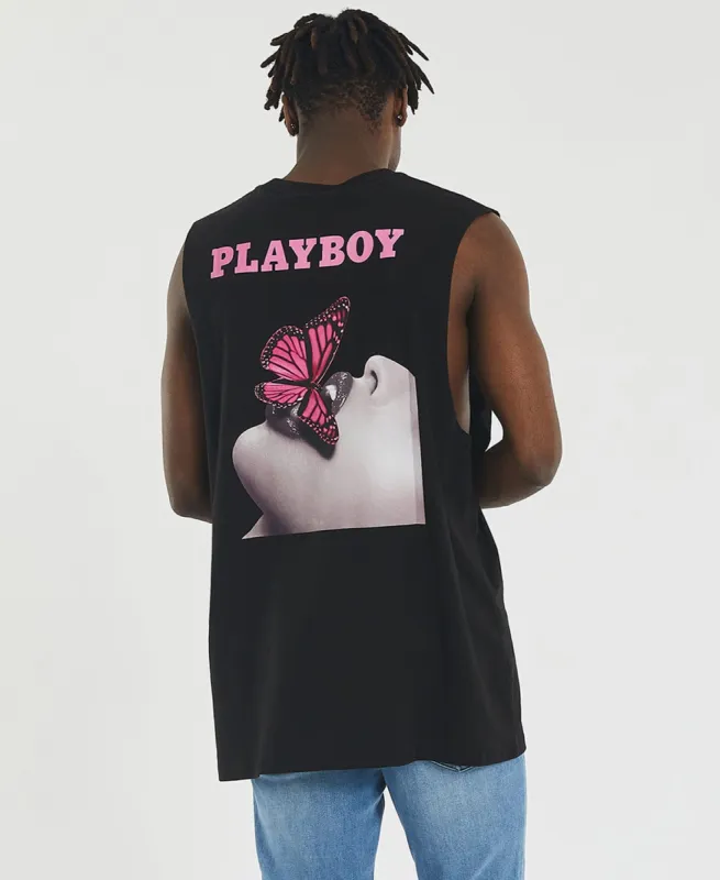 Playboy 2019 Recolour Muscle Tee Black sold by Neverland