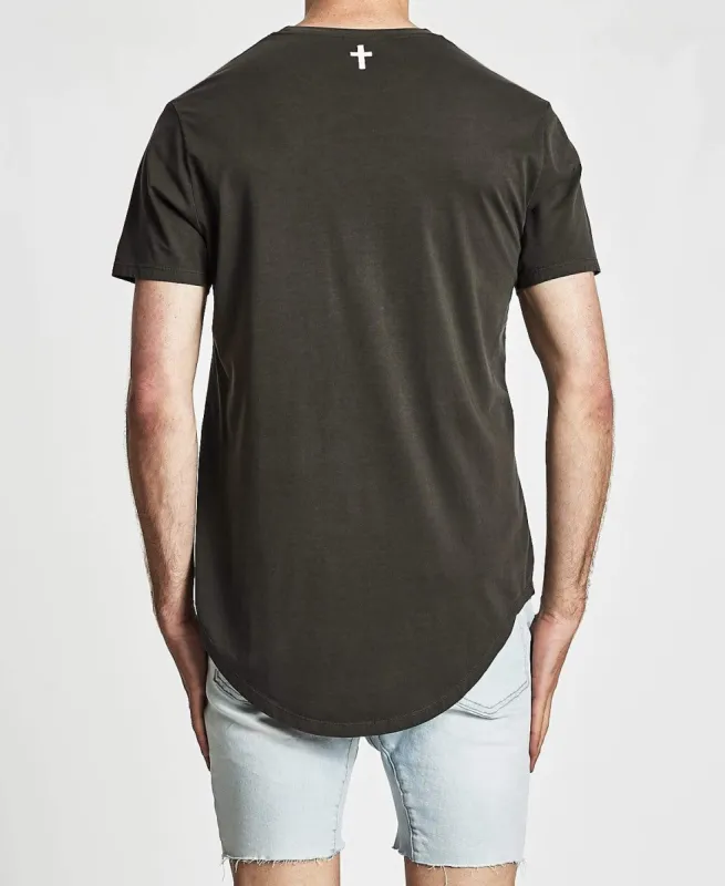 Face Dual Scoop T-Shirt Pigment Black sold by Neverland