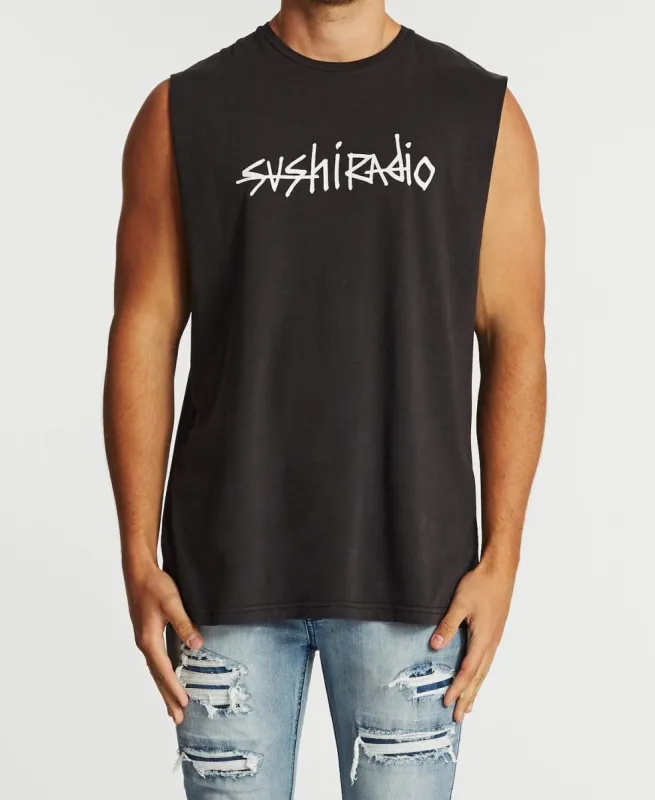Toxins Relaxed Muscle Tee Sunbleach Black sold by Neverland