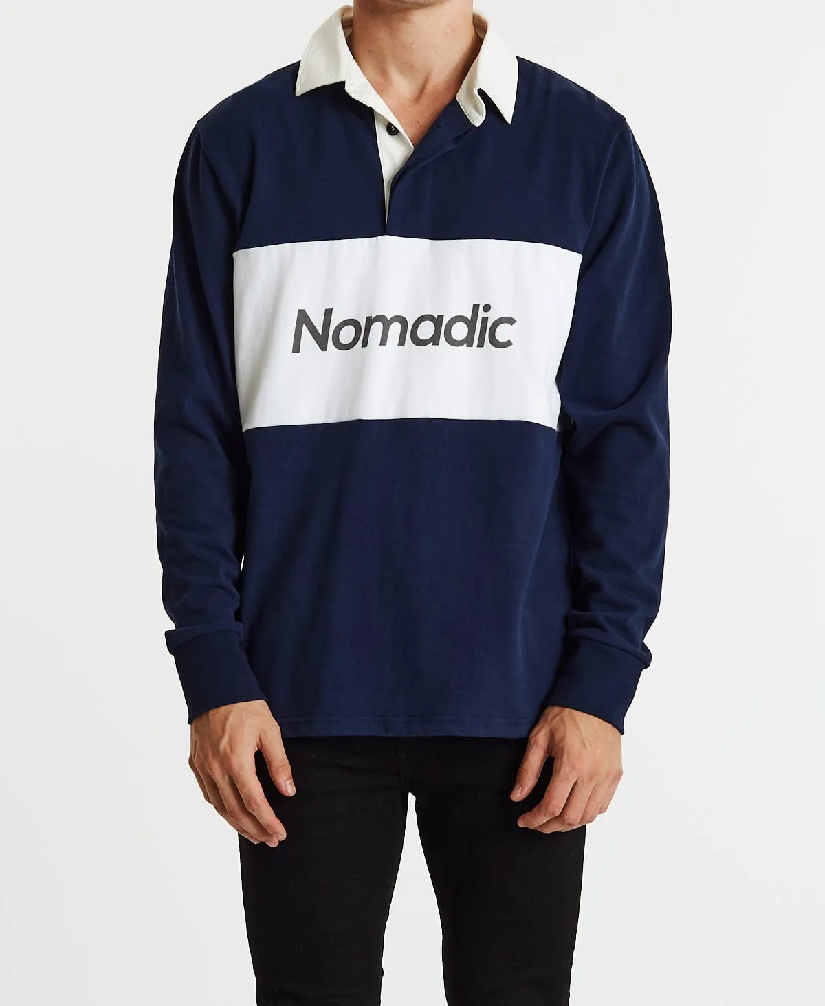 Attitude Rugby Long Sleeve T-Shirt Indigo sold by Neverland