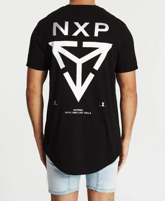 Hard Lines Cape Back T-Shirt Jet Black sold by Neverland