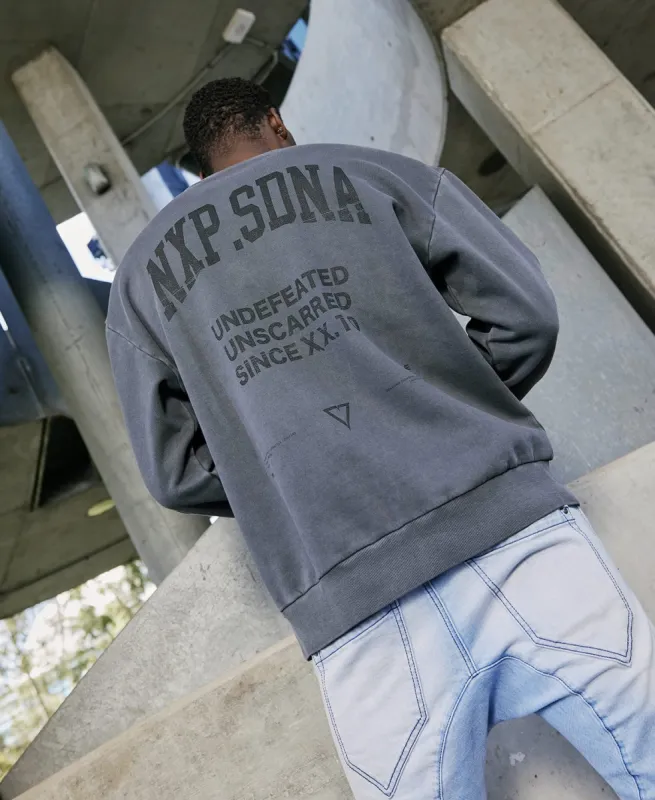 Frequency Relaxed Jumper Pigment Asphalt Grey sold by Neverland