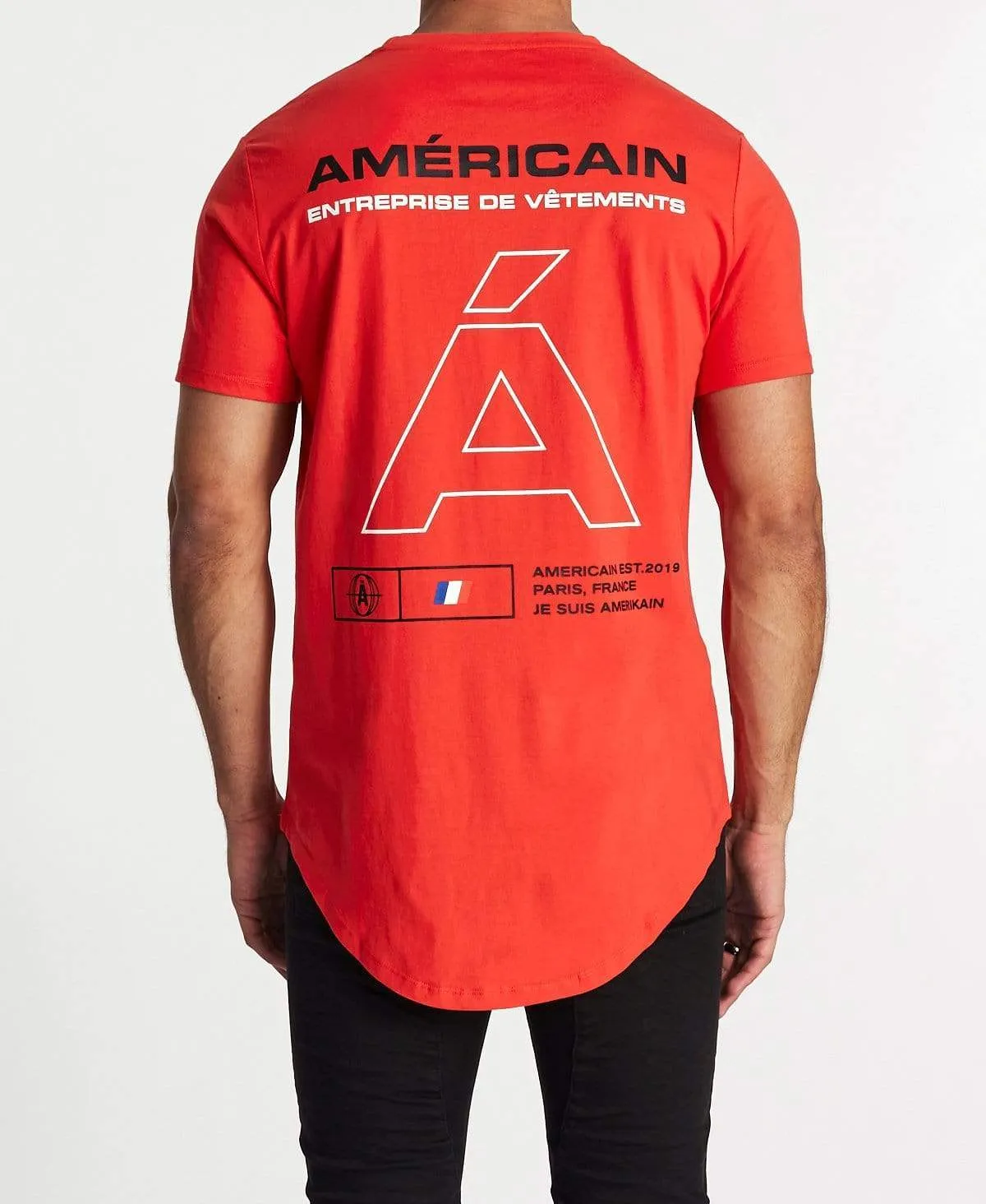 Echauffer Dual Curved T-Shirt Red sold by Neverland