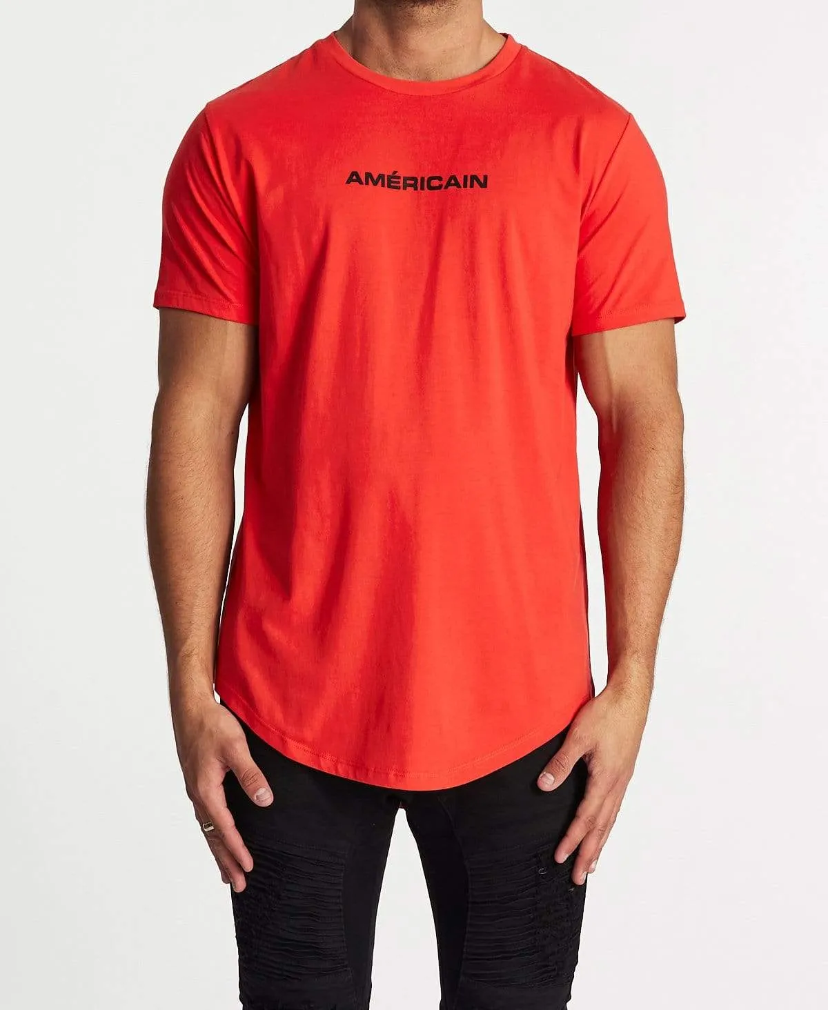 Echauffer Dual Curved T-Shirt Red sold by Neverland product image thumbnail 2